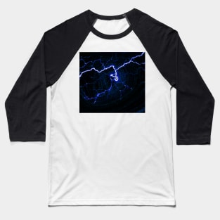 Neon Lightning Strike Baseball T-Shirt